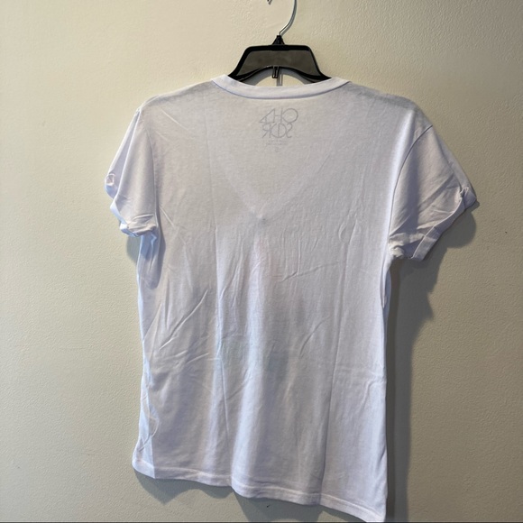 Chaser brand White top T-shirt shirt women’s with rainbow star print, size small - Picture 5 of 8